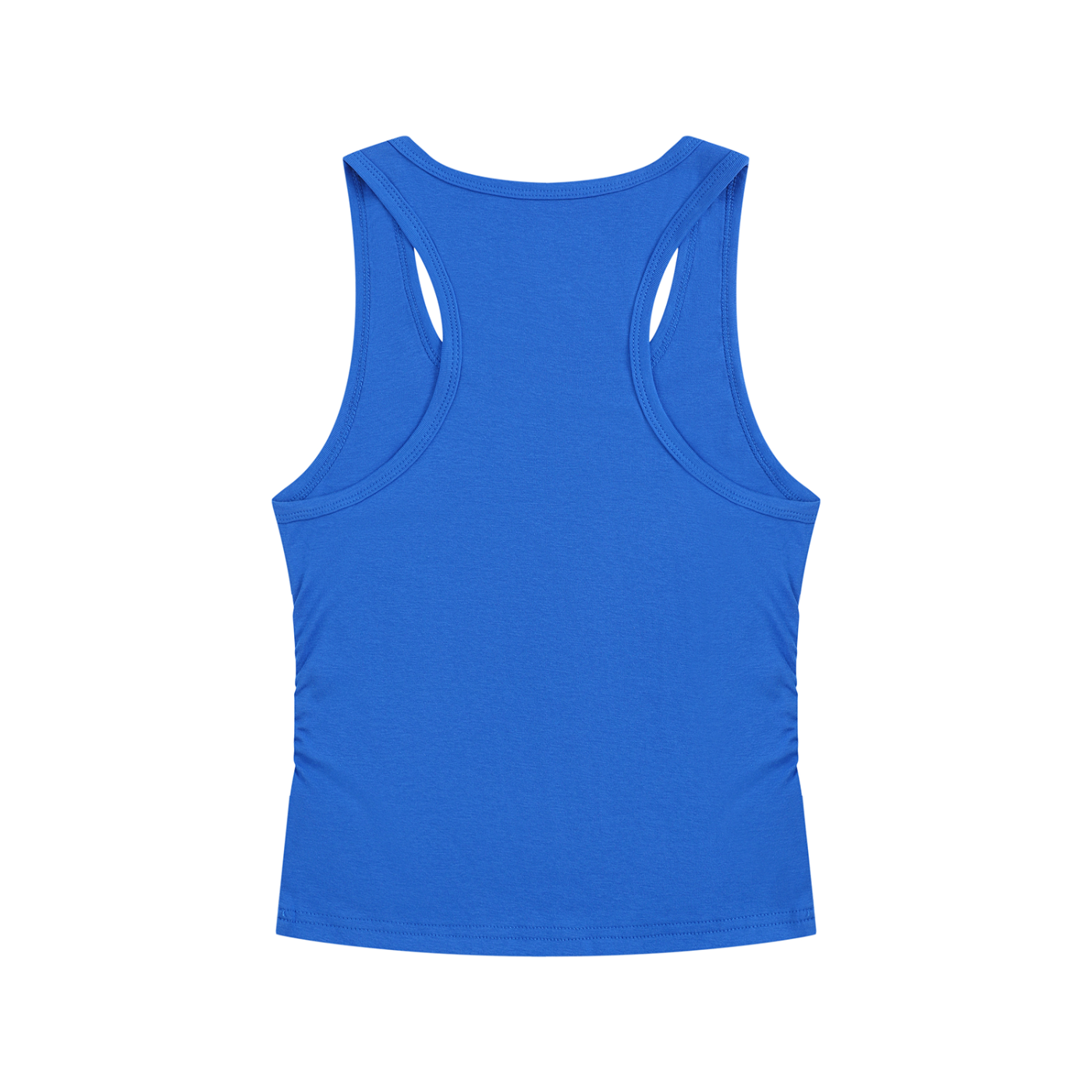 SHOW ME A PICTURE OF YOUR DOG OR F*CK OFF Blue/Yellow - Women’s Ruched Tank Top