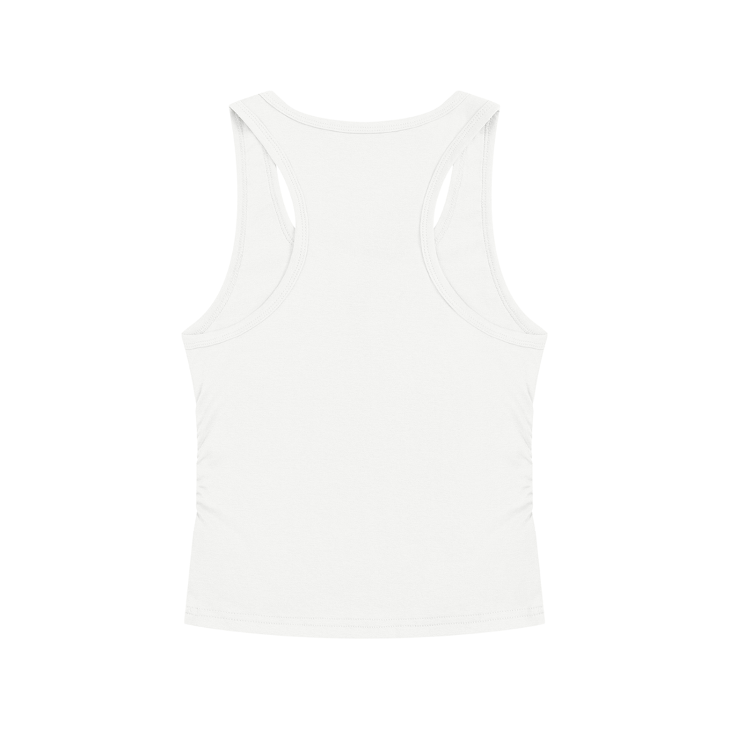 CAN  SOMEONE OFFER ME ONE OF THOSE LONG AND SKINNY CIGARETTES Light Blue - Women’s Ruched Tank Top