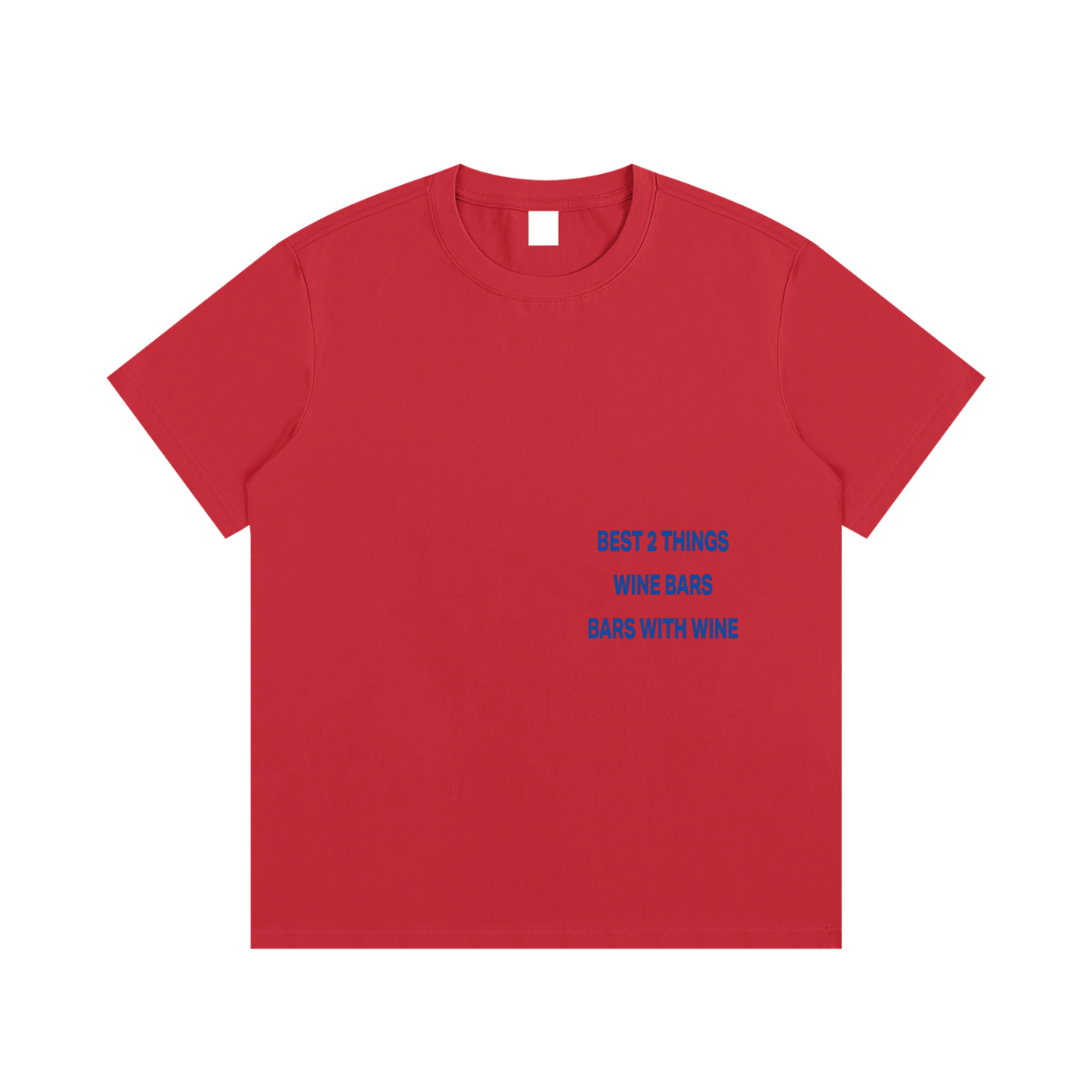 BEST 2 THINGS WINE BARS BARS WITH WINE Blue - Essential Cotton T-Shirt