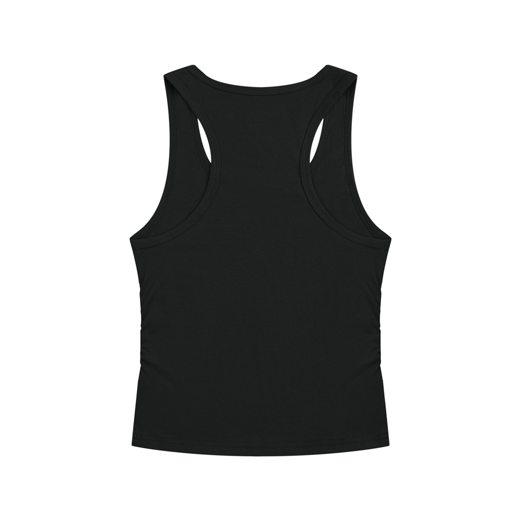 CAN  SOMEONE OFFER ME ONE OF THOSE LONG AND SKINNY CIGARETTES Light Blue - Women’s Ruched Tank Top