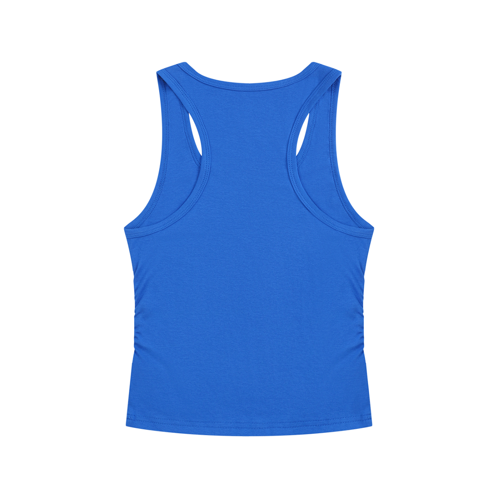 CAN  SOMEONE OFFER ME ONE OF THOSE LONG AND SKINNY CIGARETTES Light Blue - Women’s Ruched Tank Top
