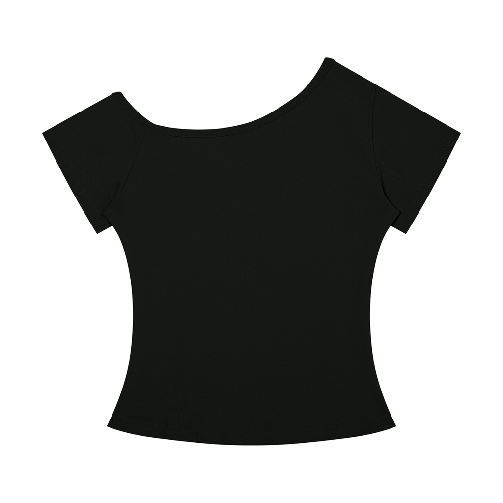WHEN AM I NO LONGER  ALLOWED TO COME TO  THESE DJ SETS? IM 28 Orange - Women’s Off-the-Shoulder T-Shirt